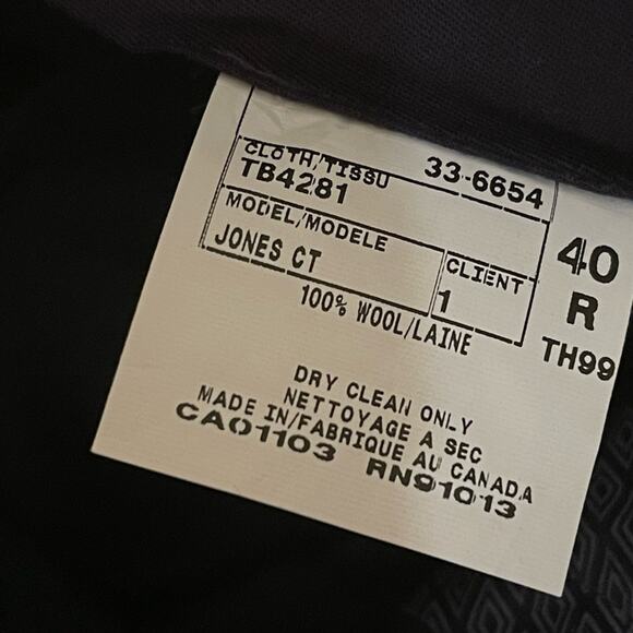 TED BAKER LONDON Men's Luxury Jones CT Dress Pants in Blue 40 x 30 NWOT - Picture 9 of 9